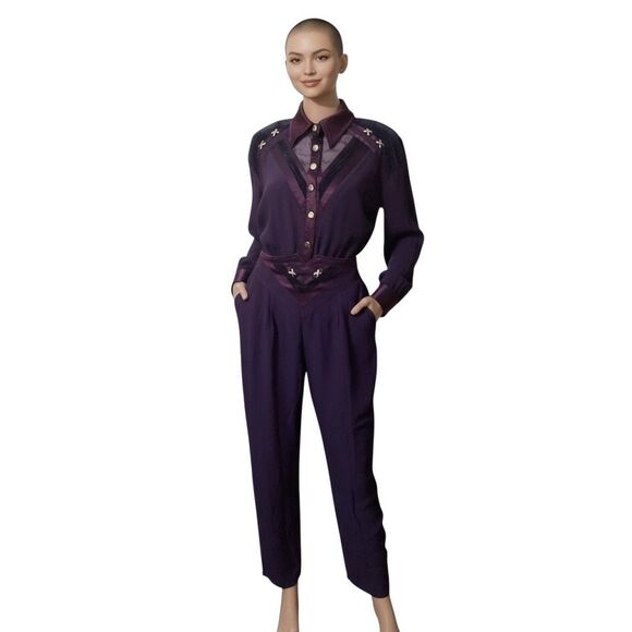 Vintage CACHE Bodysuit & Pant Set - Picture 1 of 14